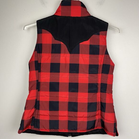Ariat Red and Black Plaid Vest - Picture 2 of 8